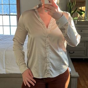 Silky Button Down Shirt!